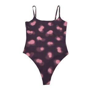 Parade Burgundy & Pink Spot One Piece Bodysuit 2010s